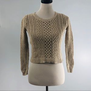 Madewell | Cableknit Nude Sweater XS